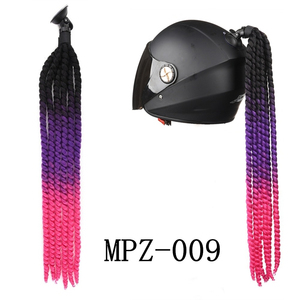 Peruca de Rabo de Cavalo SLKE para Motocicleta e Motocross, Durável, Estilosa, com Trança Torcida e Decoração para Capacete - Product Image 4