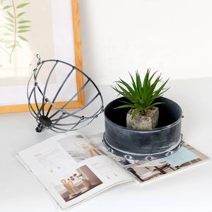 Toptan yuvarlak kuş kafesleri Vintage dekoratif Metal kuş kafesi ev dekor çiçekleri kafesi dekor sahne asılı saksı kuş kafesi - Product Image 5