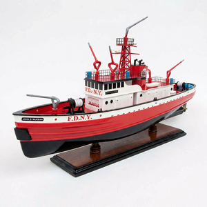 Barco de Bomberos JOHN D McKEAN, Barco de Madera Hecho a Mano, Regalo Original, Modelo TK0075P Vietnam - Product Image 1