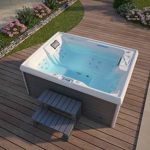 Spa extérieur Virpol pour 3 <span class=keywords><strong>personnes</strong></span> avec <span class=keywords><strong>couverture</strong></span> et filtres, système de jets, système de débordement, siège surélevé, baignoire de massage - Product Image 6