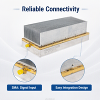 Module amplificateur de puissance personnalisable 13W-100W avec dissipateur thermique 2310-2750MHz, gain 48dB, amplificateur de signal RF pour télécommande sans fil