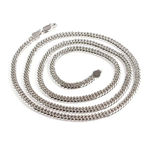 Collar de Plata de Ley S925 para Hombre y Mujer, Gargantilla Gruesa de Alta Calidad, Estilo Hip Hop, con Diseño Lateral Tallado, Joyería Fina de Estilo Cubano - Product Image 1