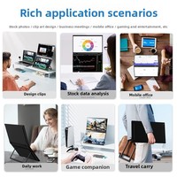 Monitor Portátil de 15.6 Pulgadas IPS Full HD con Retroiluminación LED de 60Hz, Ultrafino, Plegable, Pantalla Grande, Pantalla Externa de Expansión para Laptop