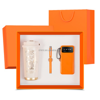 Nouveauté 2025 Coffret Cadeau de Luxe Personnalisable pour Enseignante, Fête des Mères, Anniversaire d'Entreprise : Mug + Stylo + Batterie Externe