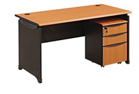 Table d'ordinateur de bureau en bois simple classique bureau d'ordinateur à trois tiroirs