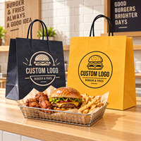 Sacs à hamburger en papier kraft de qualité alimentaire, imprimés sur mesure, doublés de cire, résistants à la graisse, pour les restaurants de hamburgers à emporter