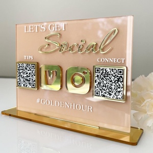 Tùy chỉnh Facebook Ins mảng bám Acrylic phương tiện truyền thông xã hội đăng ký bảng Acrylic dấu hiệu mã QR hiển thị cho doanh nghiệp - Product Image 2