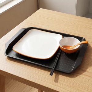 Plato cuadrado de melamina para uso en hoteles y restaurantes con diseño de color sólido, número de pieza 7410 - Product Image 3