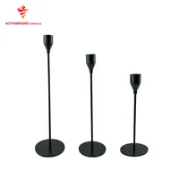 Luxury Modern 3 Pcs One Set Metal Tall Candlestick Holder For Home Decoration