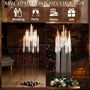 Soporte de flores de acrílico moderno de lujo Decoraciones de mesa de boda y graduación Proveedores DE BODA modernos - Product Image 6