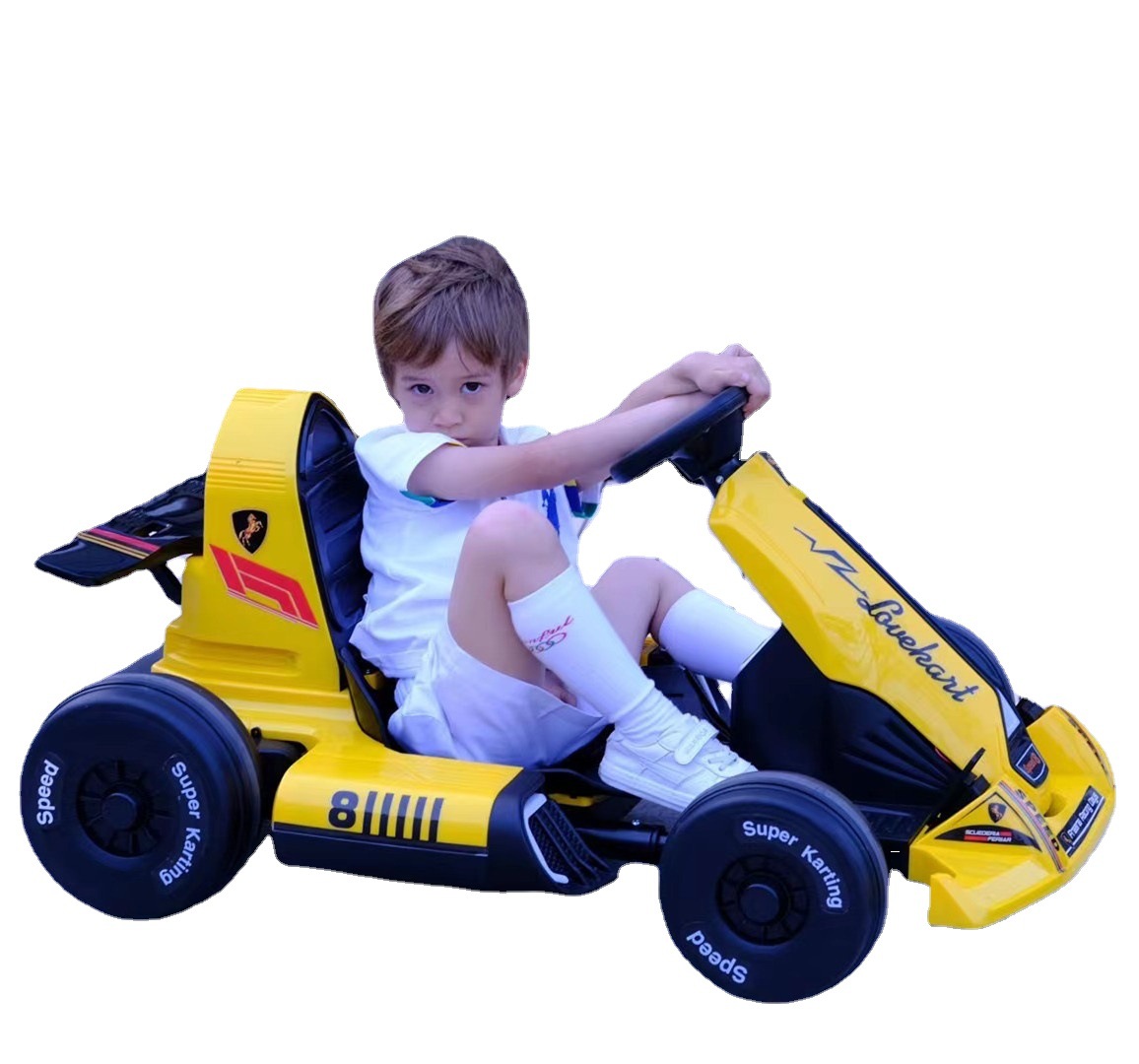 4-Rad Kids-Mini-Go-Kart aus Stahl mit Doppelwellenantrieb und 350-W-Motor anpassbare Farben