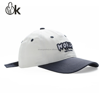 Casquette de baseball 6 panneaux personnalisable de haute qualité ODM/OEM, ajustement flexible, avec patchs Velcro de luxe, visière souple, idéale pour l'hiver et la course à pied