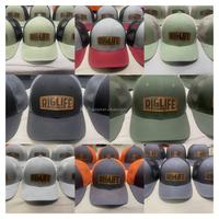 Gorra de Béisbol de 6 Paneles con Parche de Cuero Bordado Personalizado, Gorra de Malla Transpirable y Cómoda, Gorra Trucker para Deportes al Aire Libre