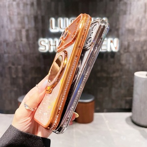 เคสใสแม่เหล็กหรูหราประดับกลิตเตอร์สำหรับ iPhone 17 16 15 14 Pro <span class=keywords><strong>Max</strong></span> 17 <span class=keywords><strong>Air</strong></span> พร้อมที่วางโทรศัพท์แบบกระจก กรอบเพชร ฝาหลังนิ่ม - Product Image 5