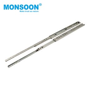 heavy duty <b>drawer</b> rail 3 fold full extension hydraulic <b>drawer</b> runner 30mm kitchen ball bearing hanging <b>drawers</b> guides - Product Image 2