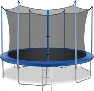Big Outdoor Fitness Trampoline Adults Child Outdoor Trampoline Kids With LED Light Large Trampoline