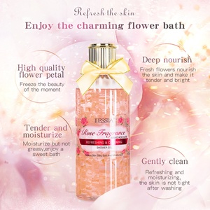 700ml Bottles Flower Shower Gel Manufactures Natural <b>Perfume</b> Body Care Foam Whitening Body Wash - Product Image 5