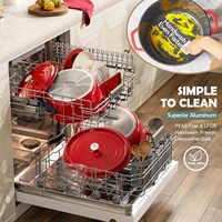 Oven aman dari aluminium, panci sup memasak makanan laut, Oven Belanda anti lengket