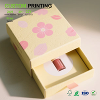 Boîte à gloss à lèvres en carton ondulé, emballage recyclable, couvercle et base, boîtes cadeaux avec insert