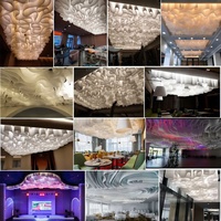 Décoration de plafond en papier texturé blanc ignifuge sur mesure OEM pour plafonds artistiques et design d'éclairage