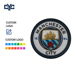 Badge brodé élastique en TPU enduit avec logo du club <span class=keywords><strong>de</strong></span> football Manchester City, thermocollant - Product Image 1