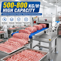 Machine à trancher automatique commerciale pour bœuf et porc 380V avec protection de sécurité et taille de coupe réglable