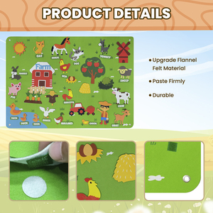 Nouveau design de livre d'activités sensorielles, jouet éducatif précoce pour développer les capacités motrices, tableau d'activités en feutre 83*115cm pour les enfants de 1 à 6 ans, unisexe - Product Image 3