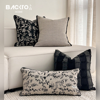 Designer français Floral décoratif canapé oreiller housse de coussin élégant Jacquard jeter taie d'oreiller salon décor à la maison