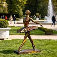 Sculpture de danseuse de ballet élégante en bronze grandeur nature RELONG pour la décoration de jardin et de parc en plein air à vendre