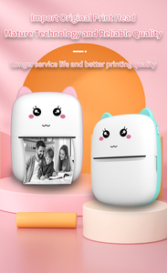 Chất lượng cao xách tay nhiệt mini Máy in nhãn BT giao diện với điện thoại di động kết nối màu đen và trắng phong cách - Product Image 2