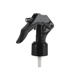 Preto plástico mini gatilho pulverizador 24/410 28/410 preto mini névoa pulverizador/gatilho pulverizador garrafa