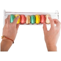 Plateau à crackers en acrylique transparent, présentoir à macarons, support de service pour biscuits et gâteaux, pour tables de desserts, buffets, mariages et fêtes