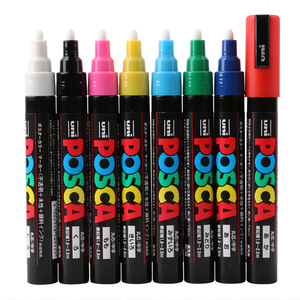 1 cái posca PC-5m đảo ngược lời khuyên màu nước bút trung bình vải sơn đánh dấu cho vải vẽ Nguồn cung cấp nghệ thuật - Product Image 5
