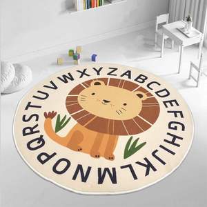 Grand <span class=keywords><strong>tapis</strong></span> de jeu rond Lion doux alphabet <span class=keywords><strong>tapis</strong></span> éducatif antidérapant cercle <span class=keywords><strong>bébé</strong></span> <span class=keywords><strong>tapis</strong></span> rampant pour enfants salle de jeux pépinière - Product Image 3