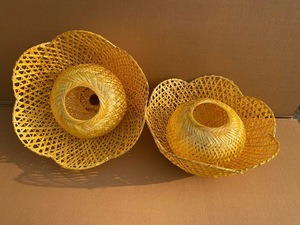 Abat-jour de lampe suspendue LED en bambou tressé fait main du Vietnam (2700K-3500K, blanc chaud), écologique, durable, taille personnalisable pour - Product Image 6