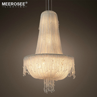 Lustre en cristal de luxe Meerosee pour plafond haut, salon, restaurant, lampe vintage moderne MD86009