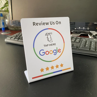 Google Review Stand Menú de soporte de PVC con interfaz de comunicación RFID NFC para frecuencia 213 215 216 424 13,56 MHz