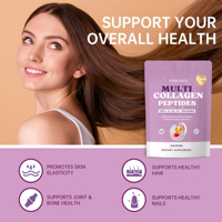 Complément alimentaire en poudre de collagène haute teneur en peptides avec vitamine C et biotine pour la peau, les cheveux et les ongles
