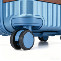 Ensemble de 3 valises trolley rigides classiques bleu clair en ABS avec serrure à combinaison, idéales pour les voyages en extérieur et faciles à transporter à l'aéroport