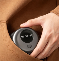 Calentador de Manos Magnético Desmontable 2 en 1 con Logotipo Personalizado, Recargable por USB, Mini, de Bolsillo, con Pantalla Digital