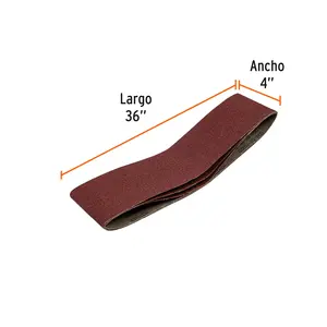 Caja con 3 bandas de lijado de 4' x 36' grano 60 para PUL-4X6T - Product Image 1