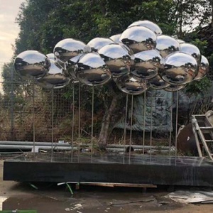 Al aire libre decoración de metal nube escultura de acero inoxidable pulido espejo - Product Image 1