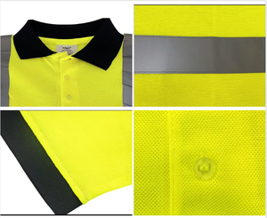 Polo <span class=keywords><strong>de</strong></span> <span class=keywords><strong>Travail</strong></span> <span class=keywords><strong>Homme</strong></span> Haute Visibilité, Chemise <span class=keywords><strong>de</strong></span> <span class=keywords><strong>Travail</strong></span> 100% Polyester Réfléchissante - Product Image 2