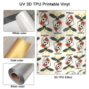 <span class=keywords><strong>Vinyle</strong></span> de transfert thermique souple UV PU/TPU imprimable or, argent, blanc, <span class=keywords><strong>repositionnable</strong></span>, 0,35 mm, 0,5 mm, 1,0 mm - Product Image 4