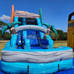 PVC thương mại Ngoài Trời Dành cho người lớn bơm hơi khổng lồ trượt nước với Máy thổi hồ bơi có thể tháo rời cho bữa tiệc trẻ em sân sau - Product Image 5