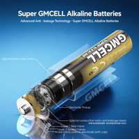 Pile alcaline au dioxyde de manganèse GMCELL 1,5 V LR6 AA LR03 AAA, lot de 8 piles AA et 4 piles AAA sous blister, longue durée, non rechargeable