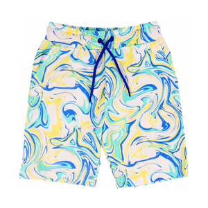 Shorts imprimés pour garçons, vente chaude en usine, pantalons décontractés, taille mi-haute, longueur genou, taille élastique, coton mélangé polyester - Product Image 4