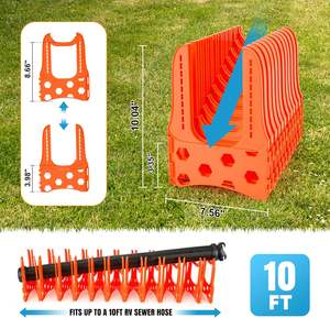 Soporte para Manguera de Desagüe de RV, Manual, de Plástico, Impermeable, para Exteriores, de 15-20 Pies, para Remolques de Viaje, Autocaravanas y Casas Rodantes - Product Image 4