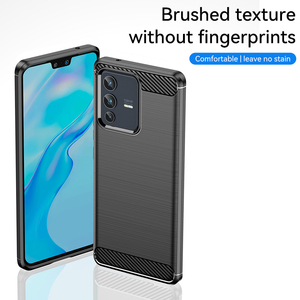 เคสโทรศัพท์สำหรับ <span class=keywords><strong>vivo</strong></span> <span class=keywords><strong>V23</strong></span> Pro วัสดุคาร์บอนไฟเบอร์คุณภาพดี TPU คุณภาพสูง ดีไซน์สวยงาม - Product Image 3