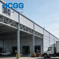 Almacén de Estructura de Acero de Diseño Moderno, Estructura de Acero Q355, Construcción de Fábrica, Ecológico, Reciclable, Vida Útil de Más de 60 Años